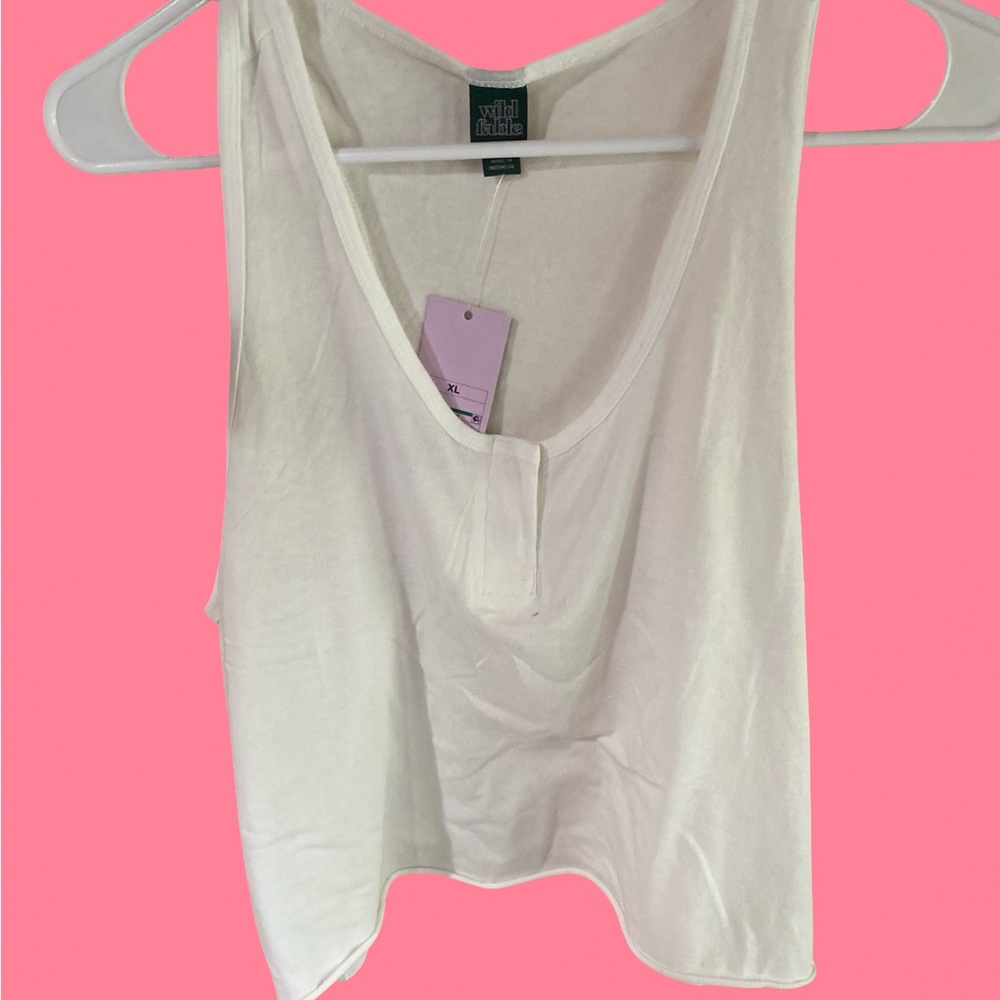 Wild Fable White crop Tank Top